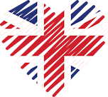 Logo of 10mejorespaginas-paraligar.com - UK, Heart Shaped Image of UK flag.